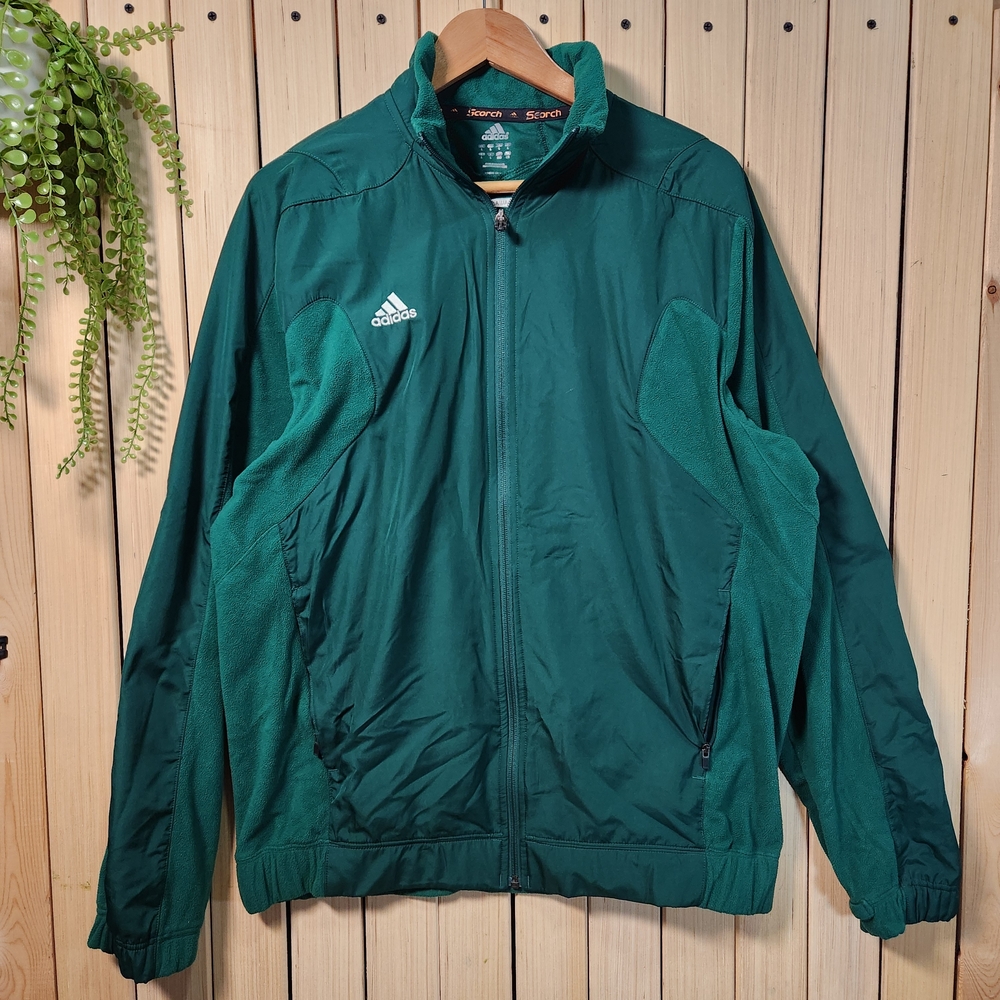 Adidas Fleece. Windbreaker style Zip-Up Jacket